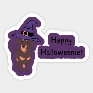 Happy Halloweenie! Dachshund Halloween Sticker
